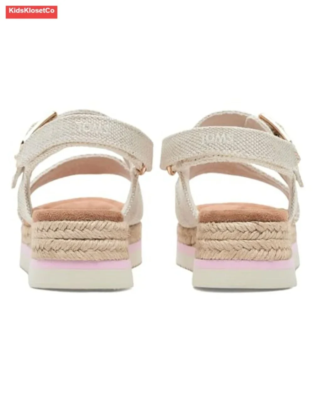 Kids Platform Sandals with Hook-and-Loop Closure